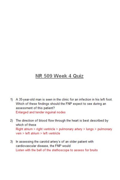 NR 509 Week 4 Quiz